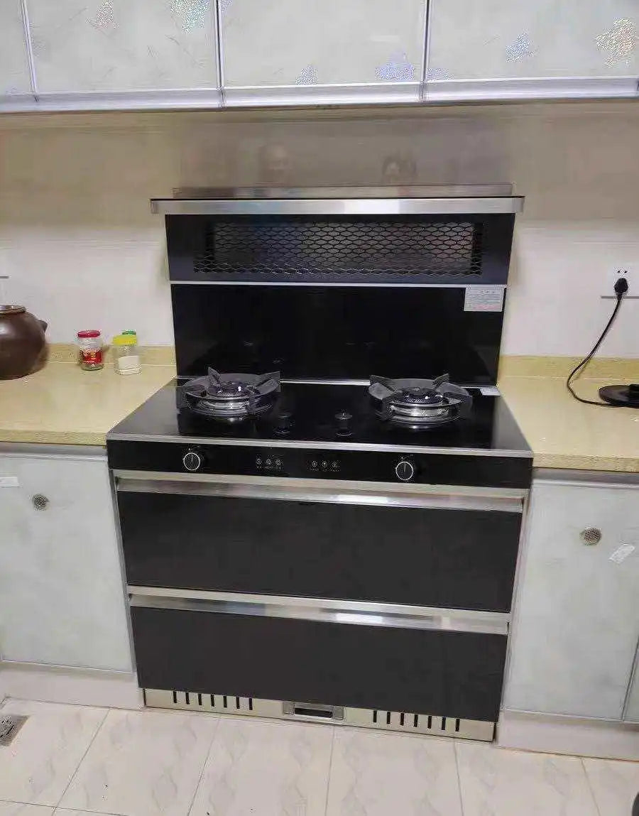 Sunpentown 900mm disinfection and drying cabinet integrated gas stove range hood