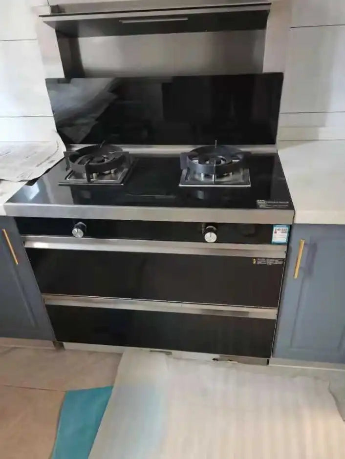 Sunpentown 900mm disinfection and drying cabinet integrated gas stove range hood