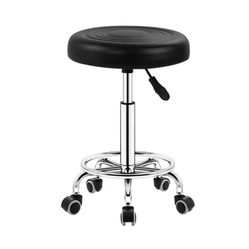 Adjustable Swivel Stool with Wheels, Large Work Stool, Round Stool for Barber Shop, Hair Salon, Bar Counter Chair with Backrest, Bar Chair