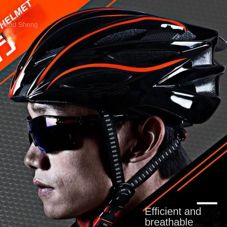 Riding Helmet Integrated Bicycle Helmet Mountain Bike Helmet Men's and Women's Helmet Light Helmet Riding Suit