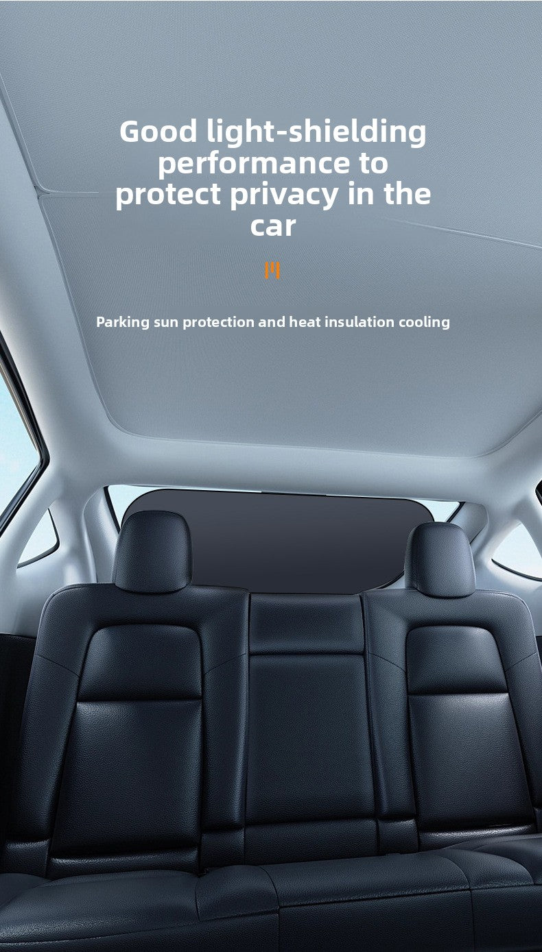 Car Titanium Silver Sunshade Rear Window Shade Curtain Rear Block Sun Protection Heat Insulation Sunshade Cover Car Interior Light Shield Car-mounted Sunshade Block