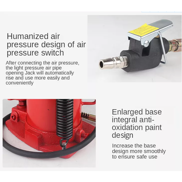 20Ton 30Ton 50Ton Metal Air Hydraulic Bottle Jack New Easy Operation Truck Repair with Manual Hand Pump