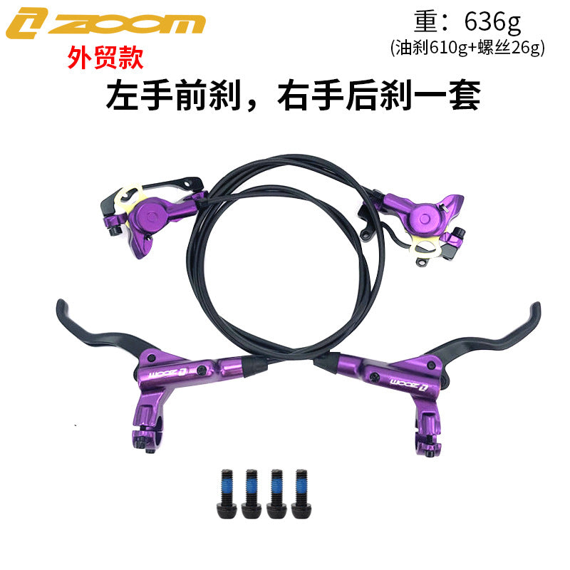 ZOOM HB875 Oil Brake Mountain Bike Oil Disc Hydraulic Disc Brake Bicycle Oil Tube Brake MT200