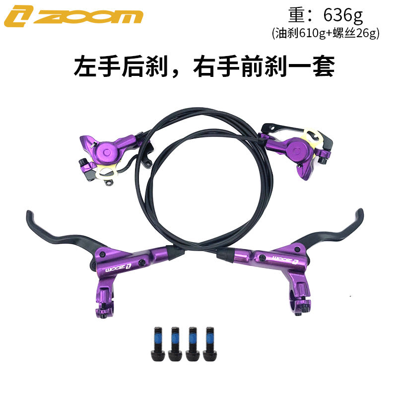 ZOOM HB875 Oil Brake Mountain Bike Oil Disc Hydraulic Disc Brake Bicycle Oil Tube Brake MT200