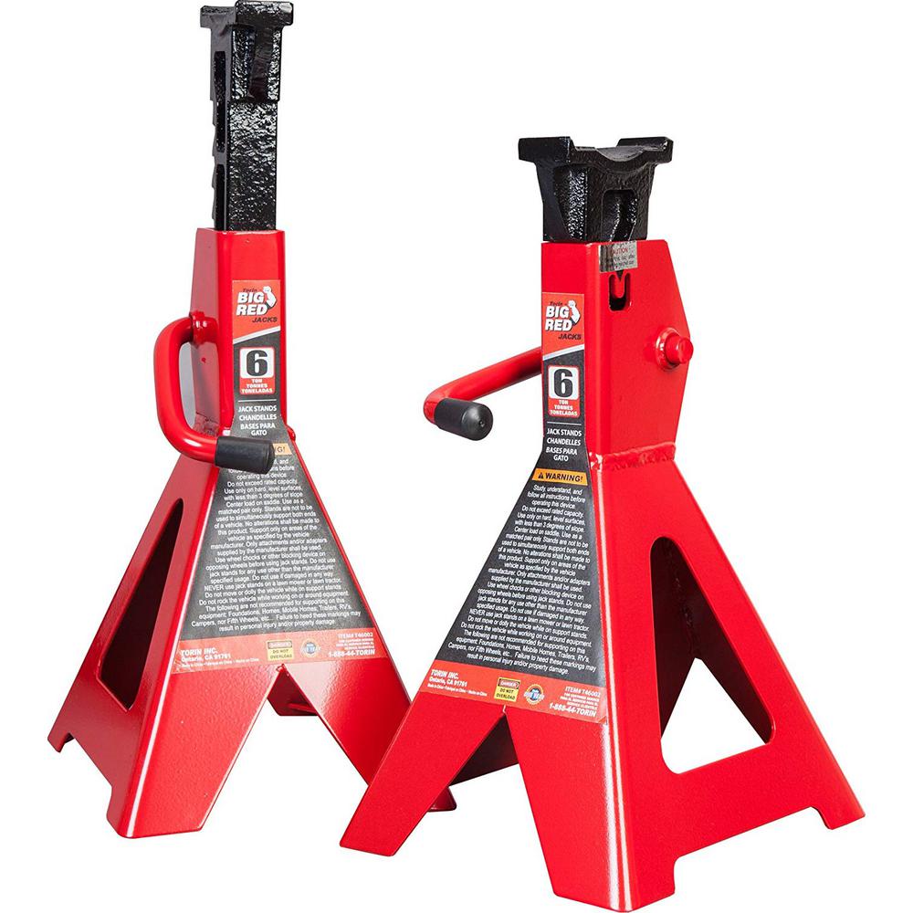 3 Ton Heavy Duty Jack Stands (Pair) - Adjustable Height Safety Tools
