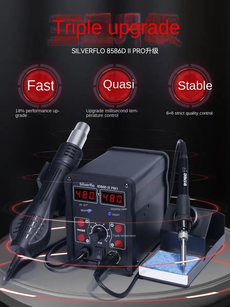 8586D Hot air gun soldering iron industrial grade 2-in-1 780W high power digital display electronic maintenance and dismantling of large solder joints