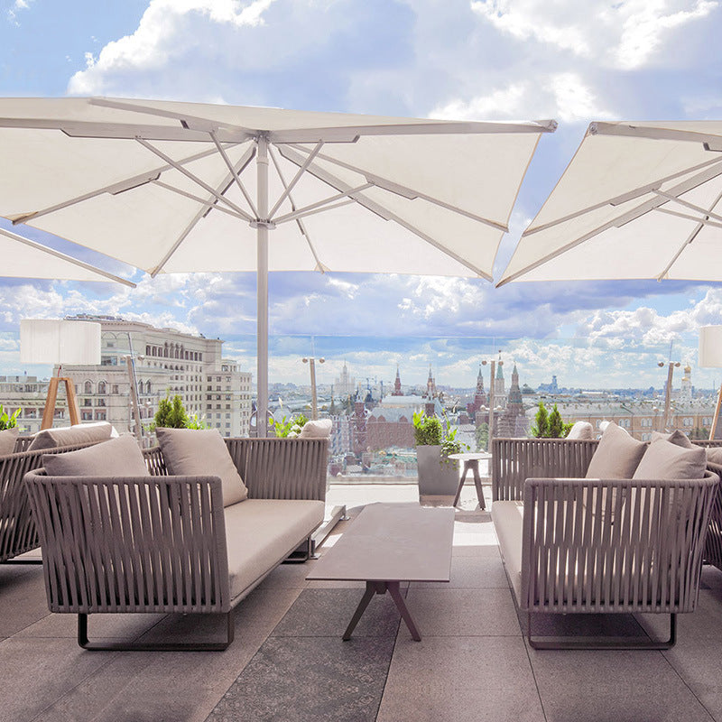 Outdoor Sofa Villa Courtyard Balcony Homestay Hotel Bar Coffee Restaurant Outdoor Waterproof Rattan Chair Set