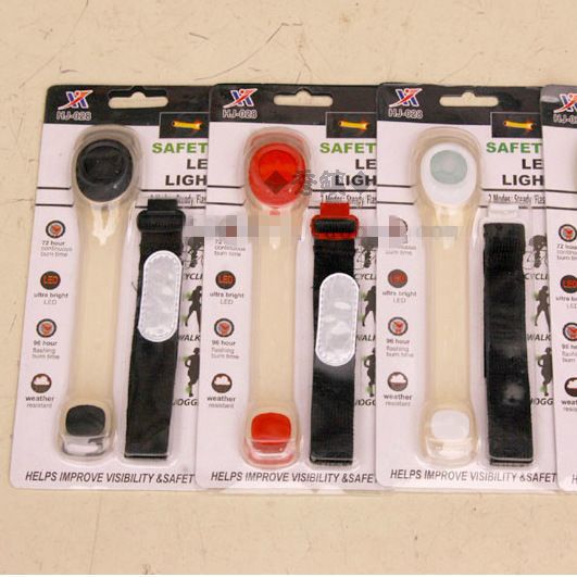 HJ-028 Silicone Luminous Sports Arm Band Warning Light Bicycle Cycling Fixture Trousers Belt