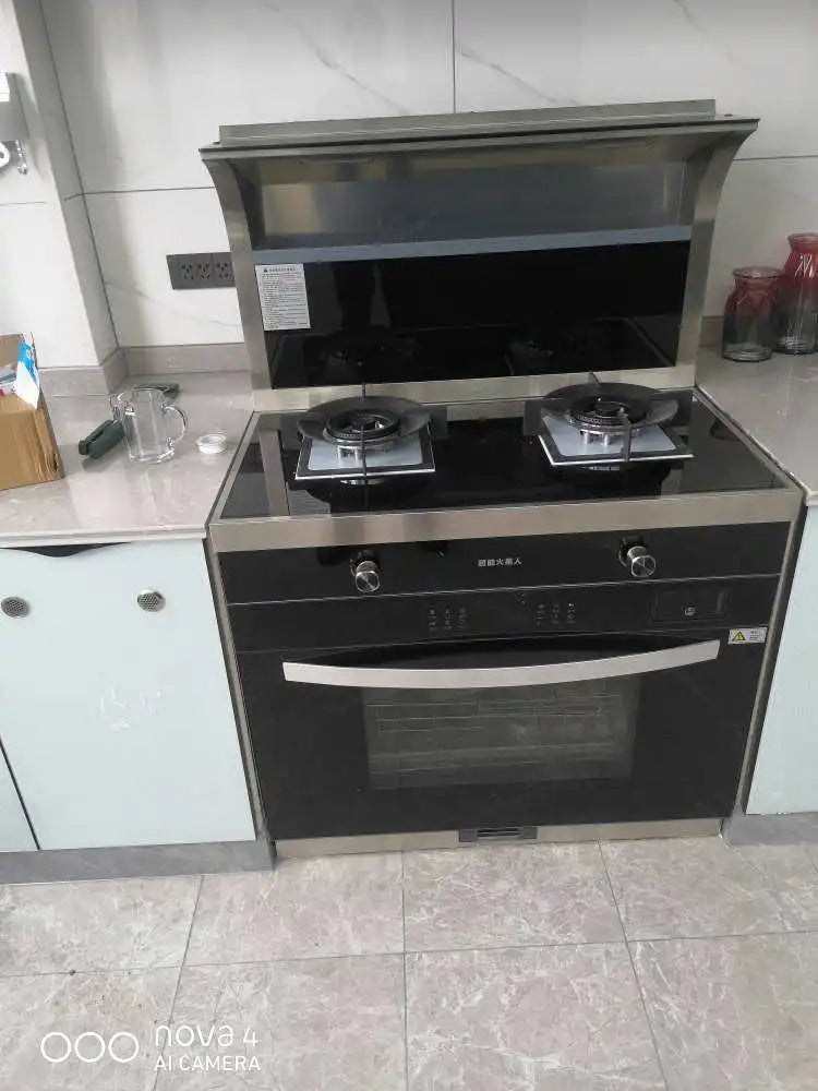 Sunpentown 900mm Roast and Steam Oven cabinet integrated gas stove range hood