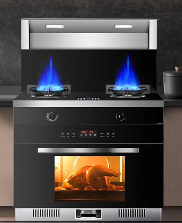 Sunpentown 900mm Roast and Steam Oven cabinet integrated gas stove range hood