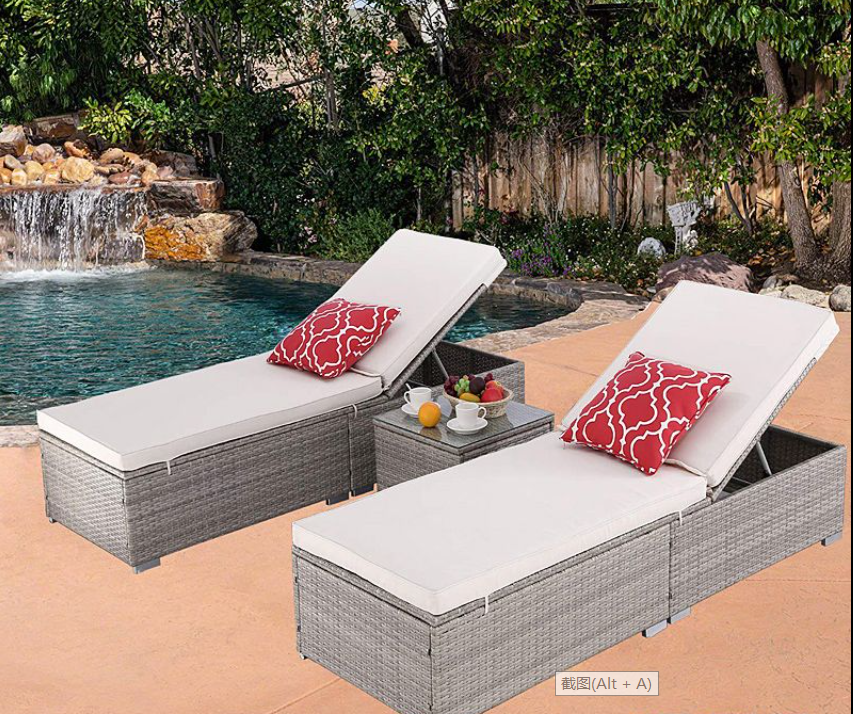 Swimming Pool rattan lounge TC12