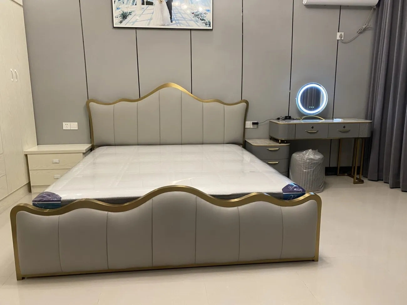 Кожаная кровать XMSY14