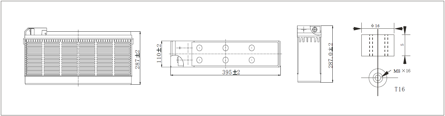 Front Terimal 12V 100AH