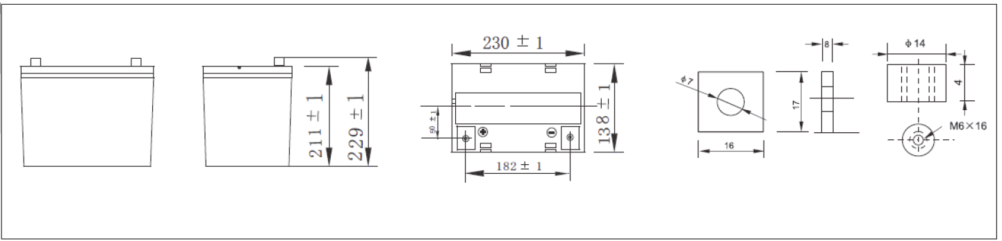 Deep cycle gel 12V 55AH