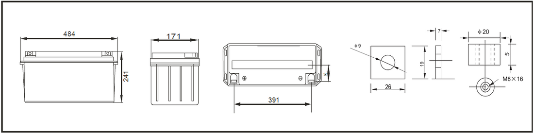 Deep cycle gel 12V 150AH