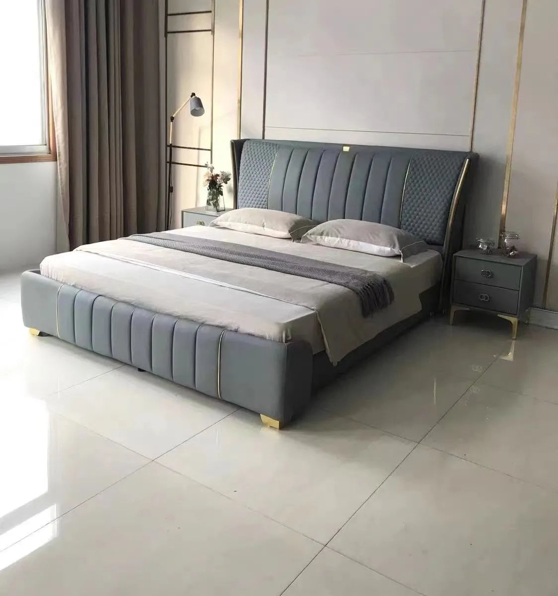 Кожаная кровать XMSY12