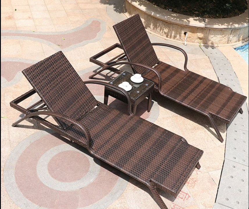 Swimming Pool rattan lounge TC05