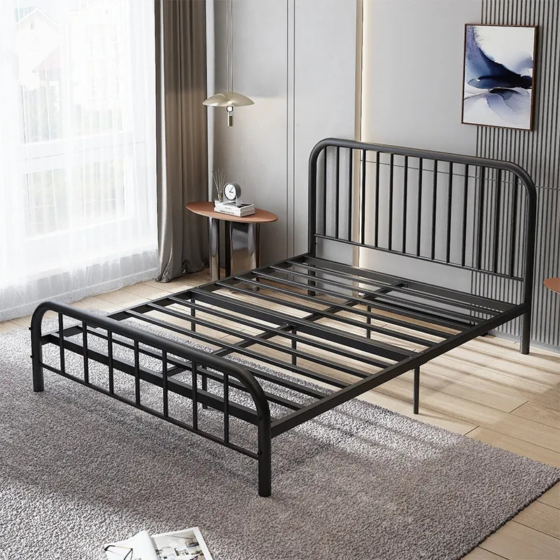 Metal bed double bed single 1.5 m 1.8 Modern simple Steel frame bed