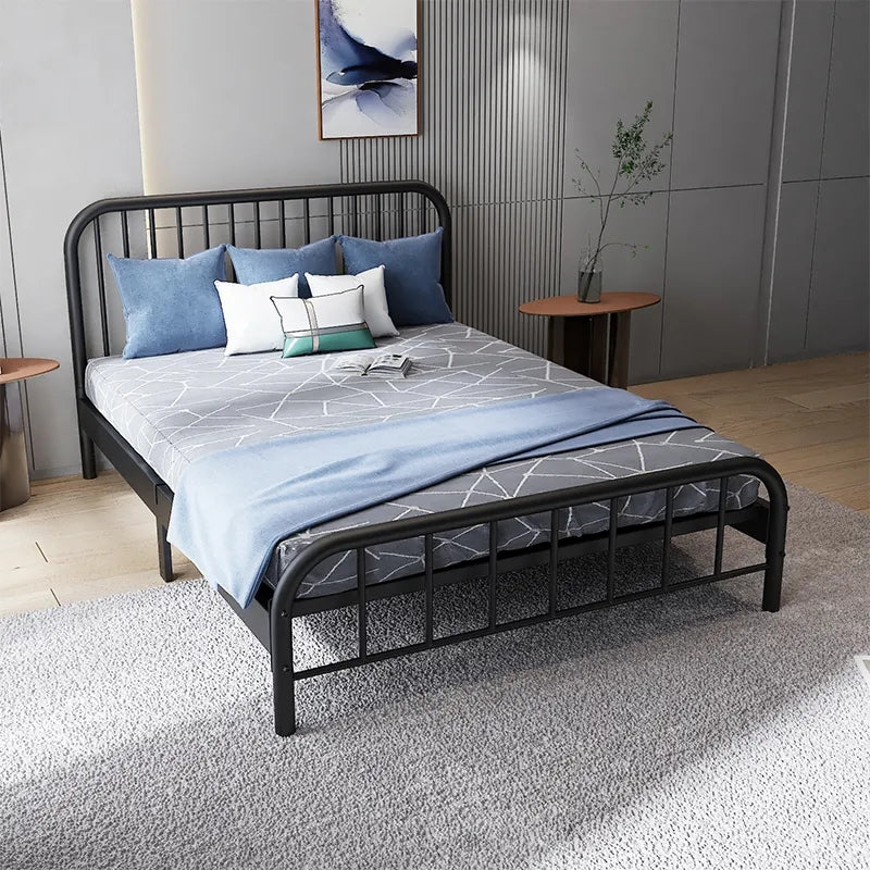 Metal bed double bed single 1.5 m 1.8 Modern simple Steel frame bed