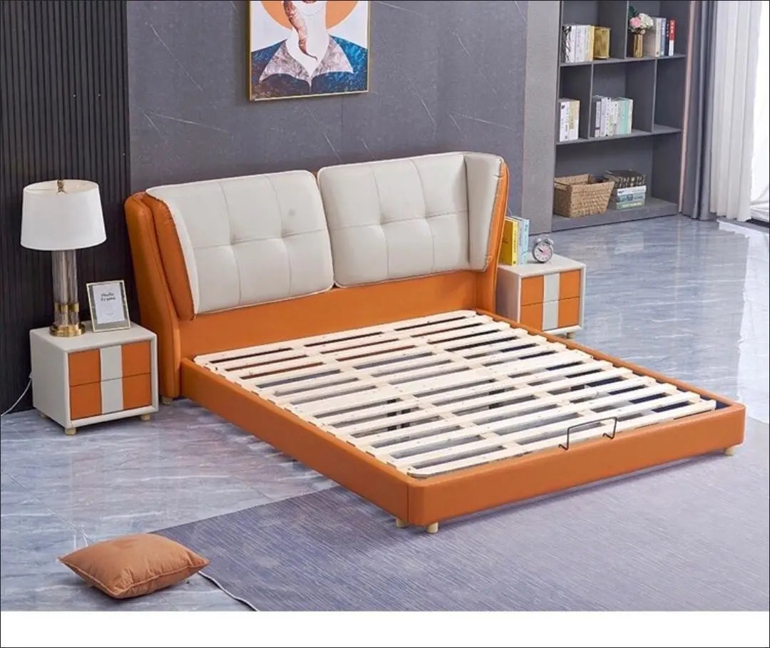 Кожаная кровать HY01