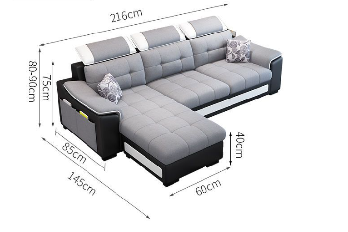Simple Modern Washable Detachable Fabric Sofa FLA01