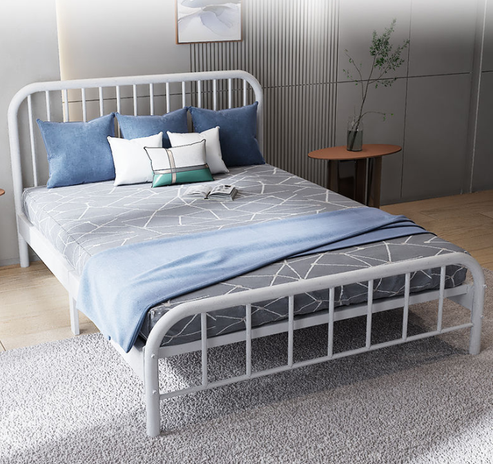 Metal bed double bed single 1.5 m 1.8 Modern simple Steel frame bed