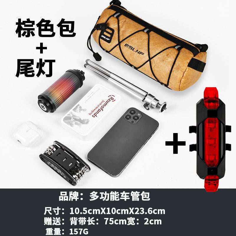 Bicycle Front Beam Bag Mountain Bike Upper Tube Bag Road Bike Waterproof Saddle Bag Bicycle Storage Bag Cycling Fixture Large
