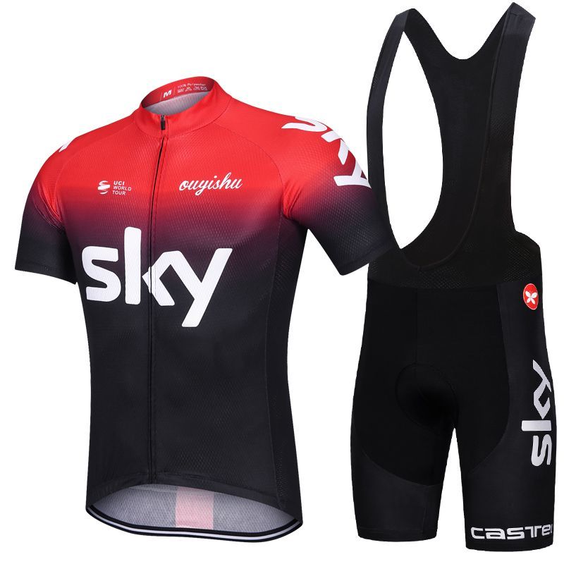 19 New Sky Short-Sleeve Cycling Clothes Suit Men's and Women's Spring and Summer Bicycle Clothes Breathable Quick-Drying Dynamic Bicycle Clothing