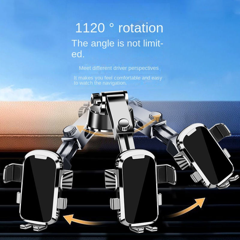 2024 New Car Phone Holder Suction Cup Dashboard Retractable Car Navigation Mobile Phone Stand