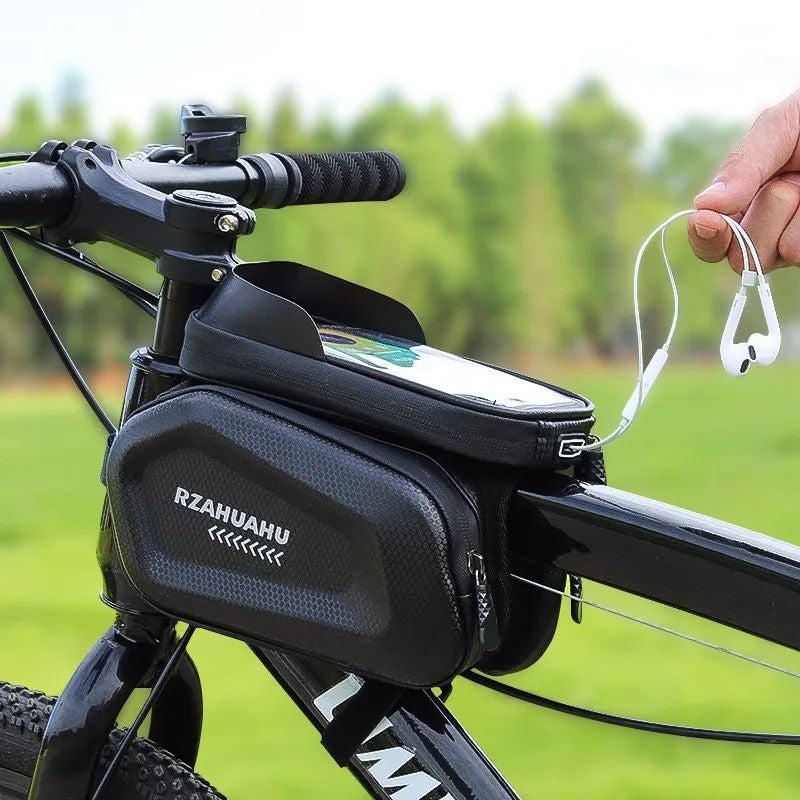 Mountain Bicycle Bag Front Beam Bag Mountain Bike Double Bag Mobile Phone Bag Upper Tube Bag Waterproof Saddle Bag Cycling Fixture