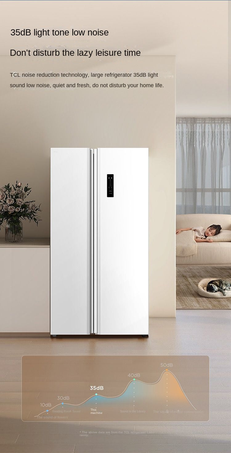 TCL 521L Integrated Dual Inverter Energy-Saving Frost-Free Wind-Cooled Computer-Controlled Household Double-Door Refrigerator