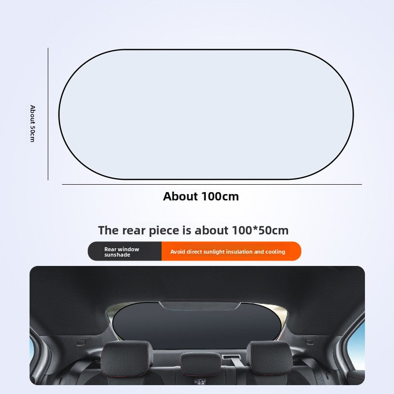 Car Titanium Silver Sunshade Rear Window Shade Curtain Rear Block Sun Protection Heat Insulation Sunshade Cover Car Interior Light Shield Car-mounted Sunshade Block