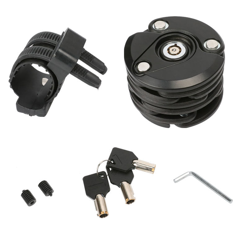 Bicycle Electromobile Lock Fixed Folding Anti-Theft Chain Hamburger Lock Mountain Bicycle Fixture