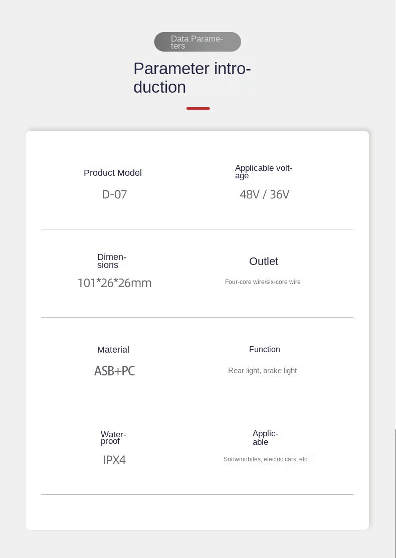 Night Running Red Blue Flashing Electric Bike Tail Light Waterproof Driving Assistance Battery Bicycle LED Brake Warning Tail Light