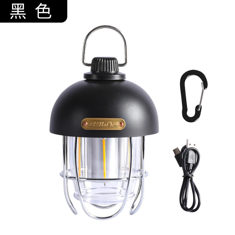 Customized Camping Lantern USB Charging Atmosphere Campsite Lamp Led Multi-Functional Emergency Lamp Retro Barn Lantern Tent Camping Lamp