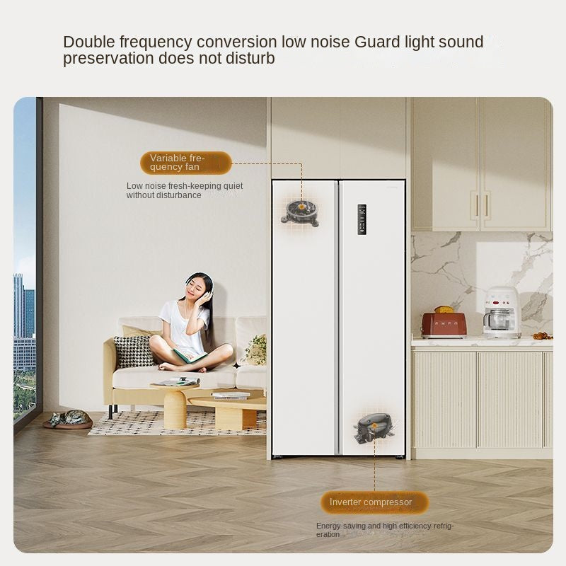 Skyworth 499L First-Class Energy Efficiency Large Capacity Household Refrigerator Double-Door Large Refrigerator Ultra-Thin Embedded Air Cooling Frostless