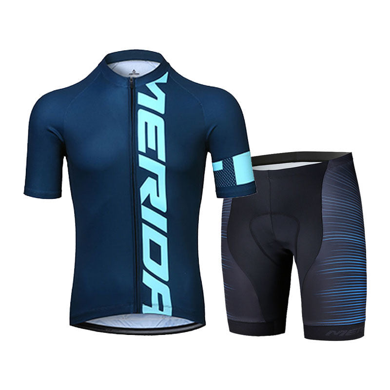 Merida Bicycle Short-Sleeve Cycling Clothes Suit Baby Boy and Girl Summer Road Clothing Quick-Drying Breathable Shoulder Strap Riding Pants