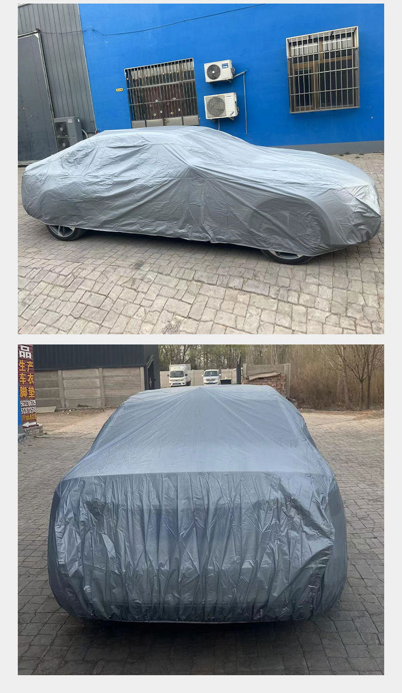 PEVA All-Season Universal Car Cover Disposable Earless Full Car Single Layer Dustproof Rainproof Dirt-Proof Car Cover