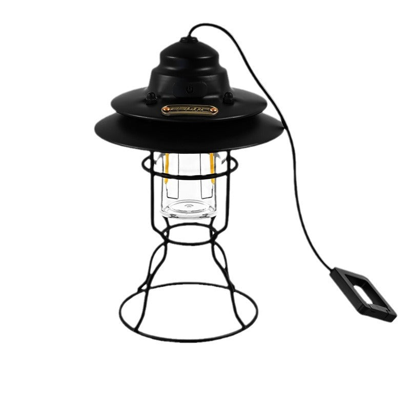 Camping Lamp Type-C Portable Retro Barn Lantern Outdoor Multifunctional Lighting Camp Tent Light Ambience Light Camping Lantern