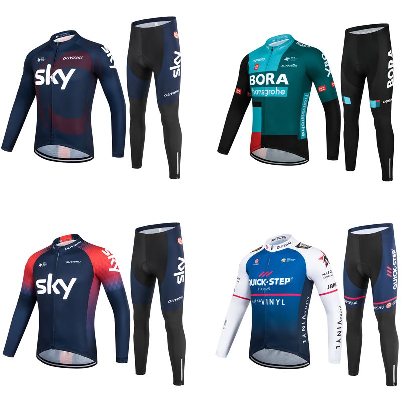 New Sky Cycling Clothing Men's Spring and Summer Thin Long-Sleeved Bicycle Shirt Breathable Slim Road Clothing Sun Protection