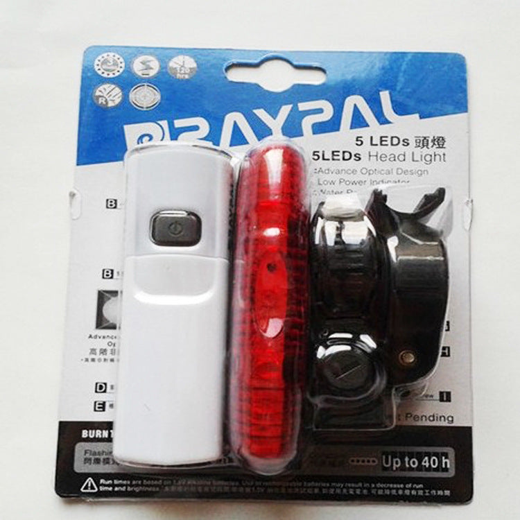 Raypal Bicycle Light Headlight Cycling Fixture Supplies Bicycle Night Riding Lights Warning Taillight Mountain Bike Kit Light