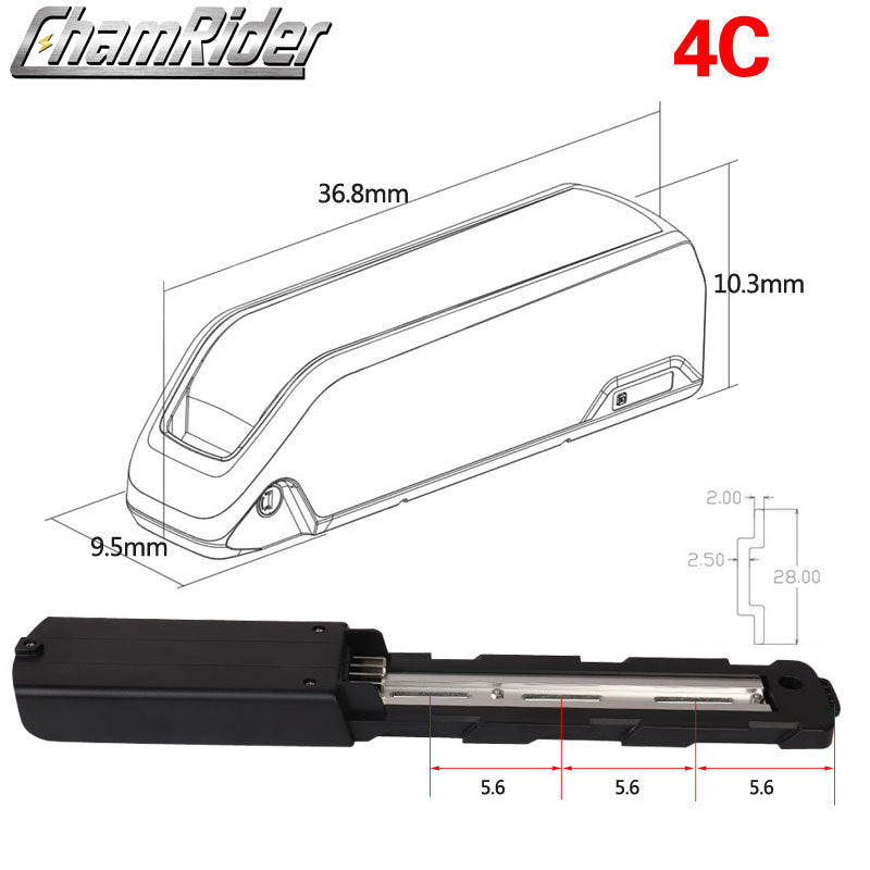 36V/48V 21700 Seatpost Battery Case Conversion, Ebike Seat Tube Battery Box DIY