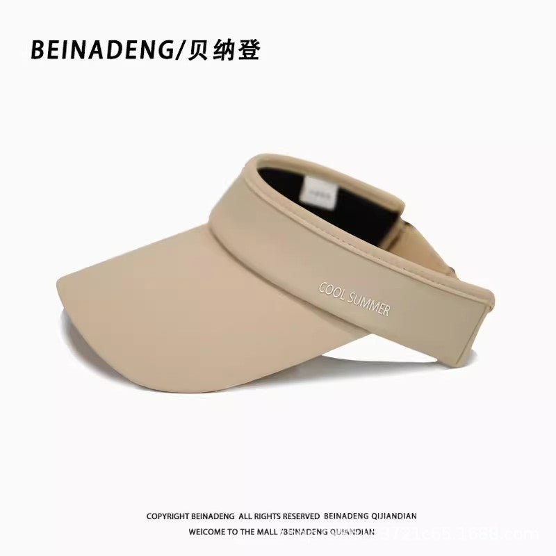 Sun Hat Men's New Summer Sun-Proof Face-Looking Small Uv-Proof Sun Hat Running Sports Peaked Cap Topless Hat