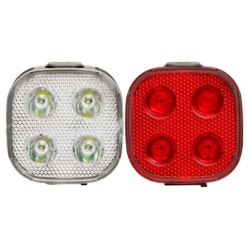 Bicycle Light Mountain Highway Vehicle USB Rechargeable LED Waterproof Headlight Warning Taillight Suit Bicycle Cycling Fixture