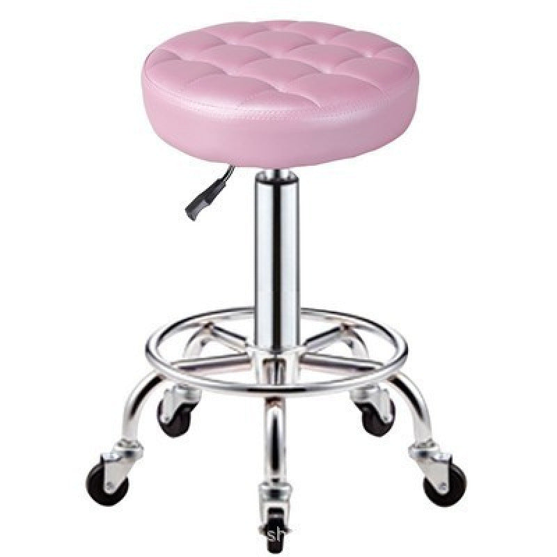 Adjustable Swivel Stool with Wheels, Large Work Stool, Round Stool for Barber Shop, Hair Salon, Bar Counter Chair with Backrest, Bar Chair