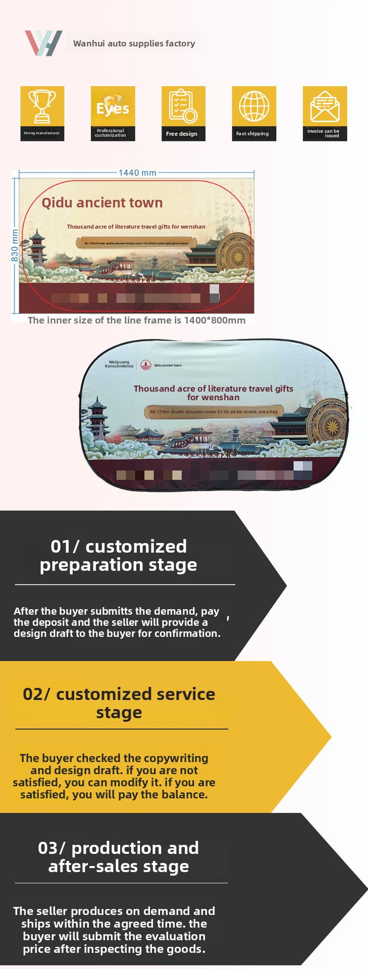 Car Sunshade Color Printed Model Sun Protection Heat Insulation Summer Sunshade Board for Car Front Windshield Printed Sunshade