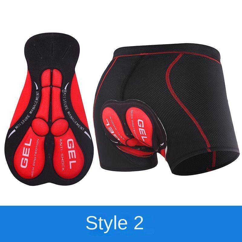 Bicycle Cycling Underwear Men's Thickened Silicone Mountain Cycling Pants Quick-Drying Road Bike Shorts Four Seasons Bicycle Equipment