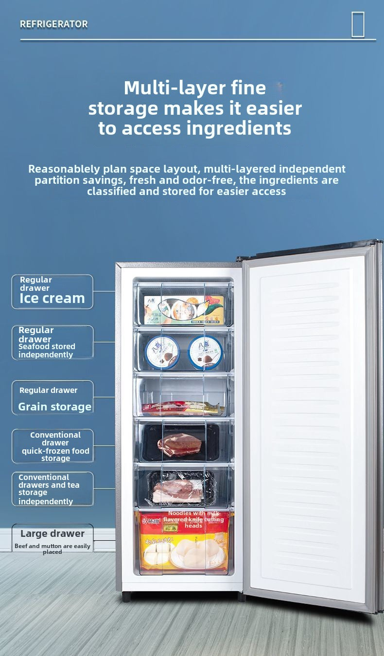 Royalstar Freezer Refrigerated Drawer Type Full Freeze Refrigerator Small Grade I Energy-Saving Breast Milk Breastmilk Storage Freezer