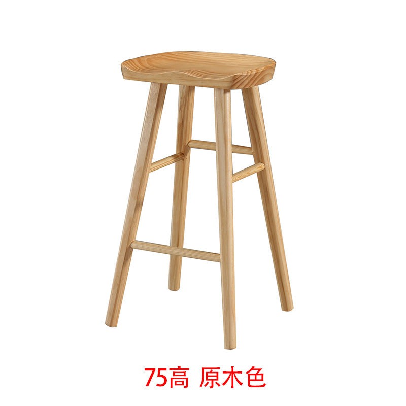 Nordic Bar Stool Simple Bar Chair Bar Stool Bar Chair Solid Wood Home Chair Swivel Chair High Factory Direct Supply High Foot