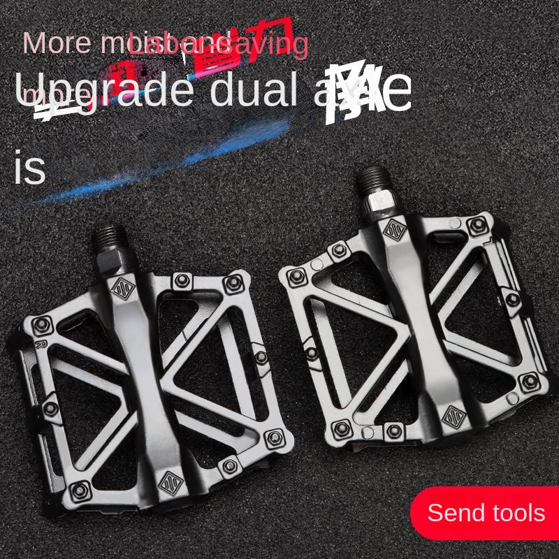 Bike Pedals Aluminum Alloy Non-Slip Mountain Highway Vehicle Pedal Ultra-Light Children's Bicycle Pedal Universal Accessories